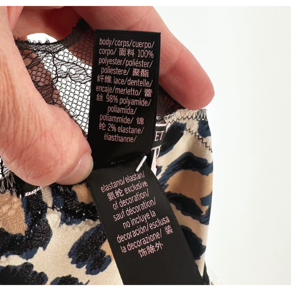 Victoria's Secrets Cheetah Leopard Print Slip Dress Large Indie‎ Romantic Grunge - Picture 9 of 11